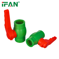 Valve en plastique IFAN Raccords PPR Couleur verte Raccord PPR Plomberie Vannes de système d'eau chaude et froide