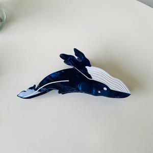 Pinza de <span class=keywords><strong>pelo</strong></span> de acetato de la serie Ocean, diseño de nicho, pinza de tiburón ballena, accesorio de cola de caballo al por mayor transfronterizo - Product Image 3