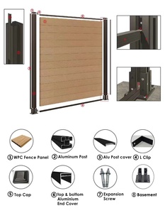 Outdoor Yard <strong>Ideas</strong> Composite Privacy <strong>Fence</strong> Schutting Composite Bruin Outdoor Composite Fencing - Product Image 4