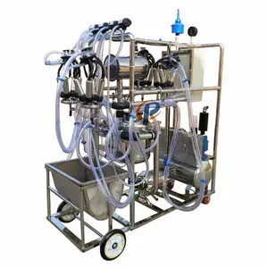 HL-JN03C 4 Clusters Cow Milking Machine with Washing and Receiving System