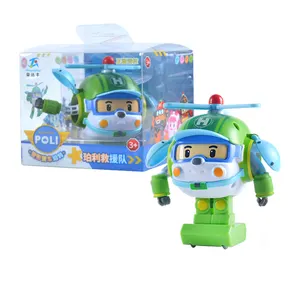 Robocar Kids Toys Robot Poli Roy Haley Anime Action Figure Cartoon Toy Inertia Car for Children Best Gift