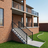 Balustrade moderne en alliage d'aluminium, balustre vertical, garde-corps résistant à la rouille, protégé contre les UV, pour escalier, balcon, terrasse