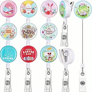 Promotional Items Office Product Supplies Plastic Custom logo Retractable Pull Badge Peels Card Holder Scrollers - Product Image 3