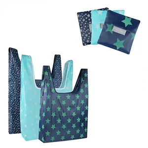 Hot Sale Eco 190T Polyester Foldable Grocery Shopping Bag