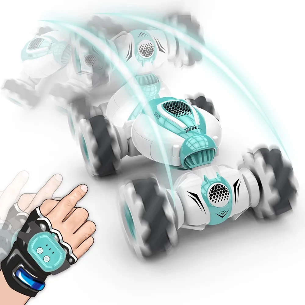 Rotary Double Side Twisting Drift Auto RC Truck Watch Hand Toy Remote Stunt Sensing 360 Rotating Kids Radio Gesture Control Car