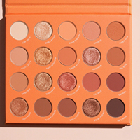 Palette de maquillage DIY 20 couleurs, palette de fards à paupières OEM, faible MOQ, palette de fards à paupières à marque privée pour peaux foncées