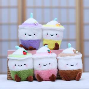 سلسلة مفاتيح على شكل فقاعات الشاي بطول 12 سم، دمية محشوة ناعمة على شكل فاكهة، قلادة للحقائب، سلسلة مفاتيح على شكل كوب شاي بالحليب أو قهوة - Product Image 1