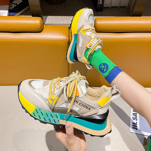 Trọng lượng nhẹ thời trang giản dị phụ nữ Giày thể thao nữ Chunky Sneakers giày mới đến lưới thoáng khí ngoài trời nâng cao Sneakers - Product Image 6