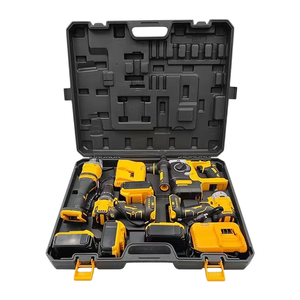 Outils électriques 20V, ensemble combiné 4 en 1, perceuse sans fil sans balais et clé à chocs, marteau rotatif d'angle DW-4in1-B-2, perceuse sans fil - Product Image 6