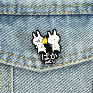 เข็มกลัดเคลือบลายกระต่ายบาคาญี่ปุ่น สไตล์อนิเมะ น่ารัก ตลกๆ ขายส่ง - Product Image 1