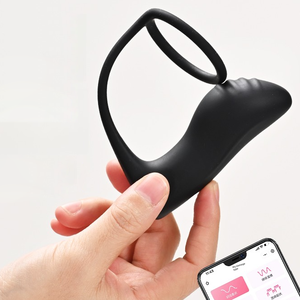 Precio de fábrica <span class=keywords><strong>original</strong></span> de silicona recargable de goma pene vibrador anillo vibrador tapón Anal juguetes para juguetes sexuales anales - Product Image 1