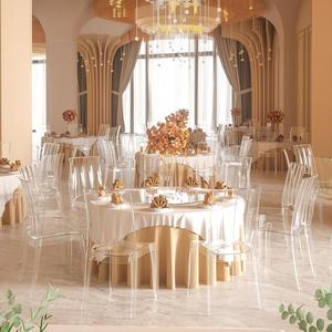 Sillas de Acrílico Transparentes Modernas de Resina para Eventos, Respaldo Alto, para <span class=keywords><strong>Alquiler</strong></span> en Hoteles, Venta al por Mayor - Product Image 6