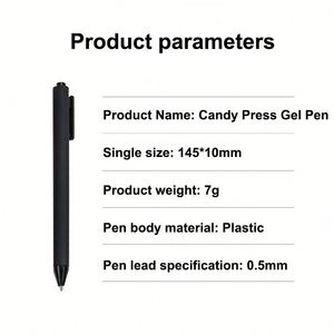 Bolígrafo de Gel de Plástico Color Caramelo, 0.5 mm, Escritura Suave, Tinta Negra, Impresión UV, para Uso Diario en Oficina y Escuela - Product Image 4