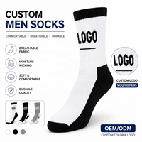 Chaussettes mi-mollet côtelées contrastées pour hommes, logo gothique personnalisé, plusieurs couleurs, confortables, respirantes, pour le quotidien et la mode, vente en gros