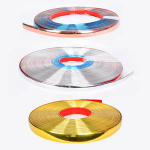 شريط حماية حواف الأريكة الذهبي WELLTOP 17.019، شريط زخرفي فضي من البي في سي ذاتي اللصق، شريط معدني زخرفي - Product Image 2