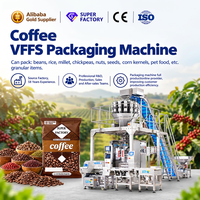 Machine d'emballage automatique multifonctionnelle verticale pour le remplissage et la fermeture de sachets de grains de café de 200g et 500g