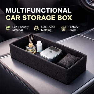 Organizador de <span class=keywords><strong>Maletero</strong></span> Rectangular Termoformado de Fieltro PET 100% Reciclado de Alta Resistencia, Caja de Almacenamiento Ecológica, Resistente y No Tejida - Product Image 1