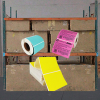 Étiquettes thermiques directes personnalisées en rouleau 4x6, étiquettes d'expédition 100x150, autocollants en vinyle adhésif bleu imperméables pour imprimante