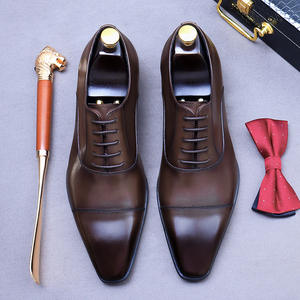 Chaussures habillées pour hommes en cuir véritable faites à la main de haute qualité, gravées, en cuir naturel - Product Image 3