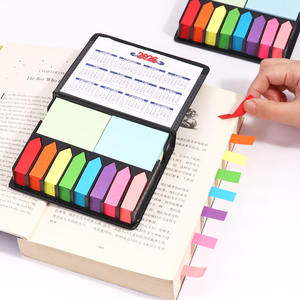 FOSKA Bunte Selbstklebende Notizblöcke 1880 Stück Großhandel Haftnotizen mit Rechteckigen Memo-Notizen und Pfeilindex im PU-Box-Halter - Product Image 5