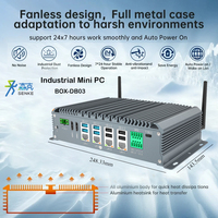 PC industrial Mini computadora de escritorio sin ventilador con CPU Celeron de doble núcleo 8GB RAM 128GB Puerto HD Cuerpo de metal completo Windows 10/11