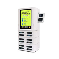 Station de recharge pour batteries Li-Polymère 12 emplacements 8000 mAh 60W, solution de location intelligente de bornes de recharge partagées avec paiement par terminal de point de vente pour téléphones