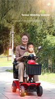 Scooter électrique pliable à 4 roues pour personnes âgées et handicapées, scooter de voyage compact avec siège pour seniors