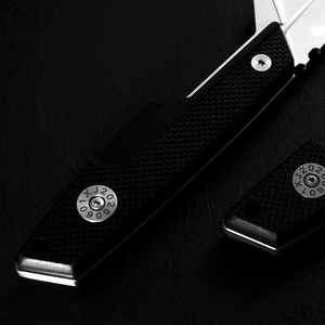 มีดพกพาสำหรับกิจกรรมกลางแจ้ง ใบมีดสแตนเลสทรงดรอปพอยต์ ด้ามจับ G10 พร้อมปลอกมีด - Product Image 4