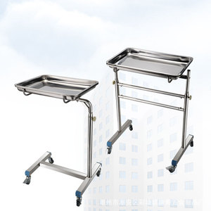 Carrito de acero inoxidable de alta calidad y grosor para salones de belleza y dentistas, carrito de almacenamiento de un solo y doble poste. - Product Image 1