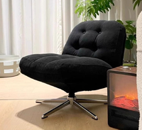 Fauteuil de loisirs en tissu rotatif individuel en gros pour petit appartement salon