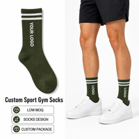 Chaussettes de sport en coton respirantes, douces, à séchage rapide avec logo, faible MOQ, vente en gros, OEM, en vrac, cadeau, chaussettes personnalisées
