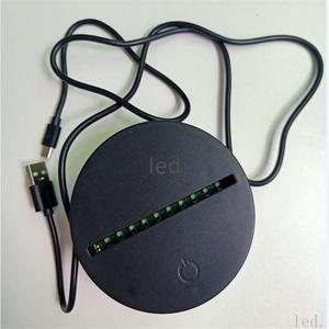 LED 24 touches télécommande Illusion 3D veilleuse <span class=keywords><strong>Table</strong></span> de nuit lampe de bureau Base éclairage de la maison 16 couleurs changeantes - Product Image 2