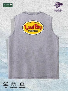 <span class=keywords><strong>Gilet</strong></span> imprimé lavé pour garçon, entrepôt local américain, 3 couleurs, coton respirant, haut tendance - Product Image 4