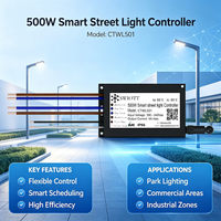 Contrôleur d'éclairage public CTWL501 LoRaWAN PLC à double communication redondante, compatible avec les lampes 0-10V DALI PWM Dimming