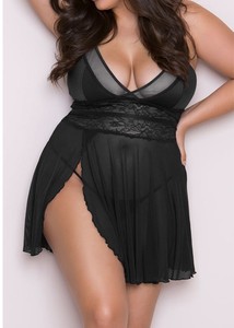 Nuova Lingerie erotica Plus-size Sexy abito sottoveste Modulare trasparente in Mesh comodo Lingerie traspirante - Product Image 3