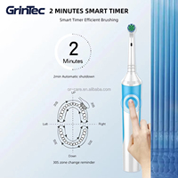 Brosse à dents électrique rotative vibrante et rechargeable Brosse à dents électrique ronde rotative sonique vente en gros