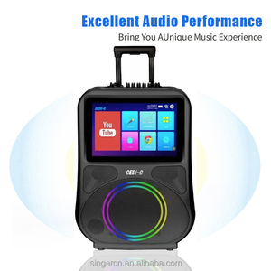 GD-1418 mới thông minh hệ thống màn hình cảm ứng BT đa chức năng <span class=keywords><strong>WIFI</strong></span> video Xe đẩy loa với 8 inch karaoke Đảng PA loa hoạt động - Product Image 3