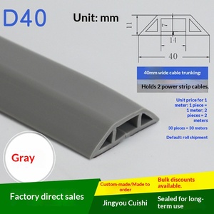 Organizador de Cables Cuishi de Polímero de Alta Calidad, Protector de Suelo de Goma Suave Antideslizante, Cubre Juntas de Suelo Blanco, <span class=keywords><strong>Sin</strong></span> Perforación, Autoadhesivo, Cortable - Product Image 3