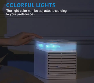 Mini Enfriador de Aire Portátil USB de 500 ml, Ventilador de Aire Acondicionado Evaporativo <span class=keywords><strong>Ultra</strong></span> Portátil con Luz LED de 7 Colores - Product Image 3