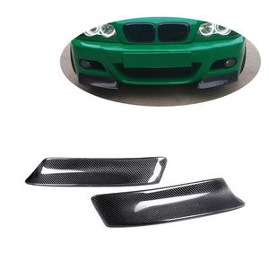 Parachoques delantero de fibra de carbono real, divisores de labios, delantales, aletas para <span class=keywords><strong>BMW</strong></span> E46 <span class=keywords><strong>M3</strong></span> <span class=keywords><strong>Coupe</strong></span> <span class=keywords><strong>1999</strong></span>- 2006, alerón embellecedor de parachoques - Product Image 1