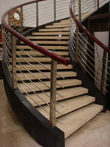 เหล็กไม้โค้งบันไดโลหะราง - Product Image 3