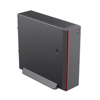 Mince Métal Plastique ATX Mini Mini-ITX Boîtier d'ordinateur Mode Horizontal Bureau Entreprise PC Système Constructeur avec Audio Avant Port