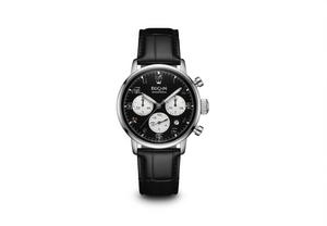 Orologio Cronografo Meccanico da Uomo Boc-On, Cassa in Acciaio Inossidabile, Cinturino in Pelle, Quadrante Analogico, Design Classico - Product Image 1