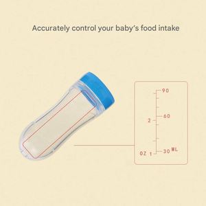 Cuillères pour bébé en silicone sans BPA avec couvercle anti-poussière, biberon pour aliments complémentaires avec sac, pièces et accessoires - Product Image 4