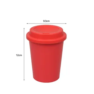 12盎司制造商定制pp材料套装设计咖啡杯塑料升华供应商可重复使用的咖啡杯
