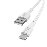 Câble USB Type-C Wopow WX03 blanc 1,2 m en cuivre étamé, charge rapide 3A, blindage tressé, gaine en PVC, garantie 12 mois, pour ordinateur