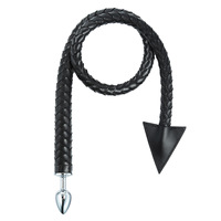 Suministro de fábrica: Látigo triangular de PU para adultos, juguete sexual, plug anal, látigo de cuero para bondage y castigo.