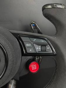 Volant Audi RS amélioré en fibre de carbone forgée/cuir/ avec bouton de démarrage/arrêt du moteur pour A3 RS3 Q5 A7 A4 <span class=keywords><strong>A5</strong></span> Q7 Q8 - Product Image 4