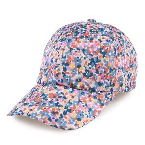 Floral Print <b>Women</b> Baseball Cap Adjustable 5 Panel Curved Brim Polyester Outdoor Casual Sports <b>Hat</b> - Product Image 1