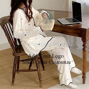 Conjunto de Pijama de Seda de Manga Corta con Estampado <span class=keywords><strong>Blanco</strong></span> de Buena Calidad - Product Image 4